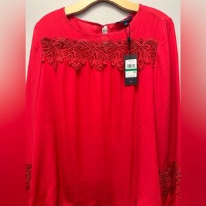 Red Tommy Hilfiger Blouse! New!